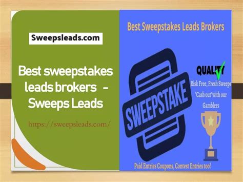 sweepstake leads|Sweepstakes Leads .